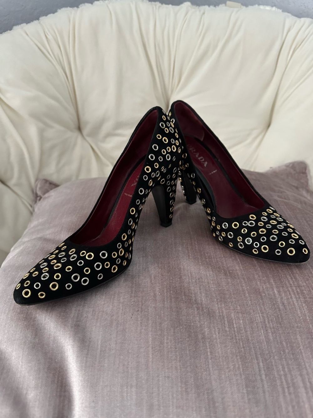 Prada Black Elegant Heels